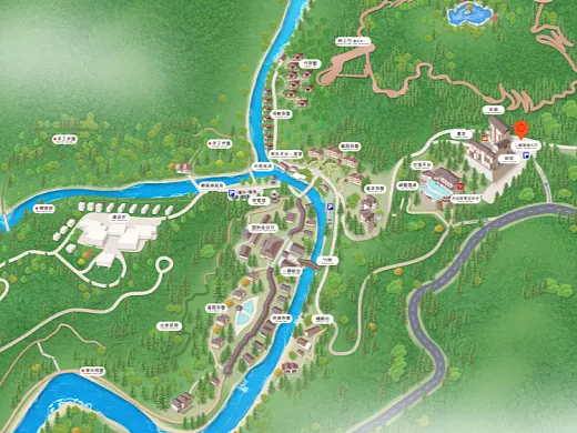 元门乡结合景区手绘地图智慧导览和720全景技术，可以让景区更加“动”起来，为游客提供更加身临其境的导览体验。